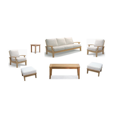 Outdoor 7 - Piece Teak Conversation Set