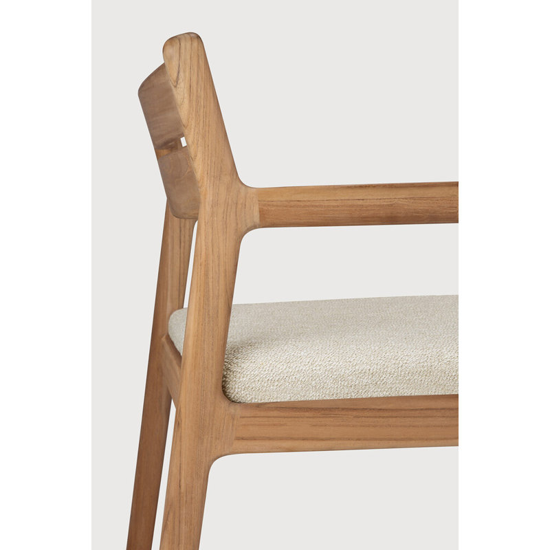 Jack Outdoor Teak Dining Armchair, Natural