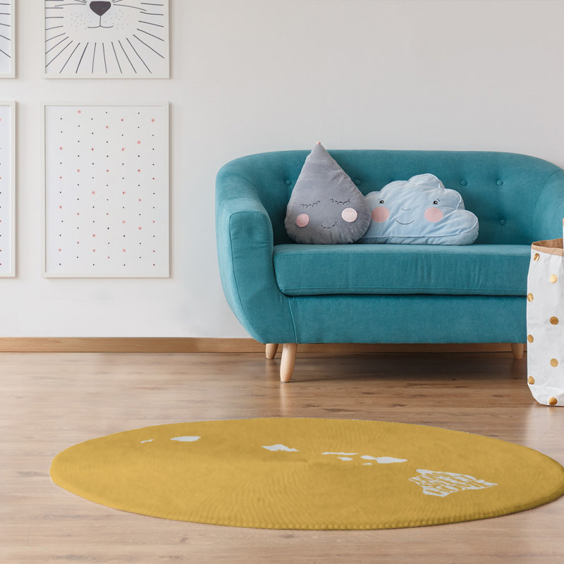 Chenille Indoor Rug, Round 5'