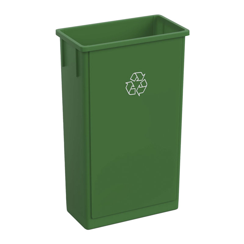 Poubelle de recyclage en plastique 23 gallons, Vert