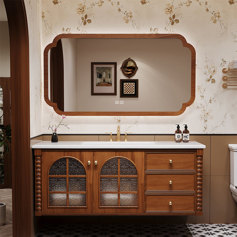 Armoire de salle de bain de style médiéval, 47"