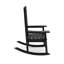 Chaise berçante noire avec bois d'œuvre - Confort pour votre patio