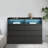 51.18” Wide 6-Drawer Double Dresser With Rgb Led Lights-106754650