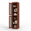 Garde-manger Jaylena 100% bois massif 16,5 po avec portes en verre transparent et tablettes réglables-800033996