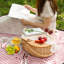 Panier en osier, service pour 2