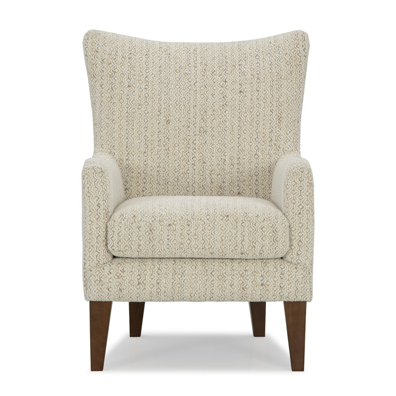 Estado Upholstered Armchair, Espresso, Charcoal Grey Performance