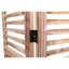 Cloison pliante en bois massif 82,8 po x 65 po 6, ton naturel avec écran à charnières, 65 po