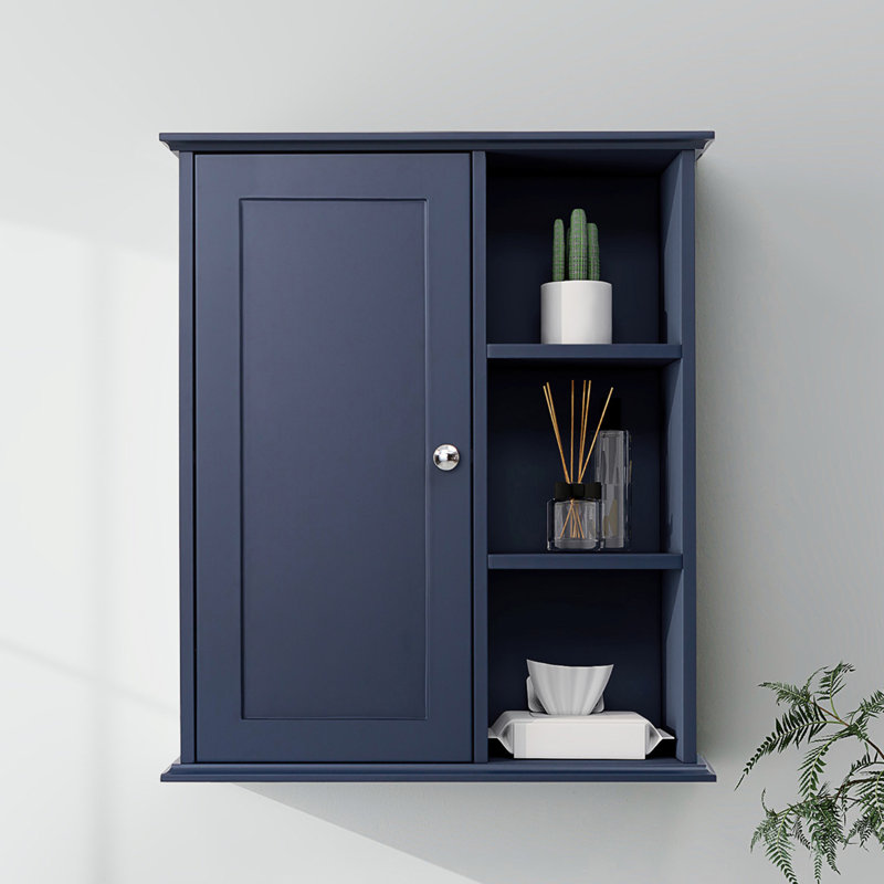 23.6" Bathroom Wall Cabinet, Blue
