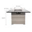 Cancun Rattan Square Gas Fire Table in Dove Grey