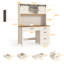 Bureau de direction Farmhouse avec huche et 4 tiroirs-777902916