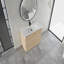 Meuble-lavabo autoportant de 40 po avec lavabo en céramique blanche et porte à fermeture douce 2 po, Kd-emballage, contreplaqué