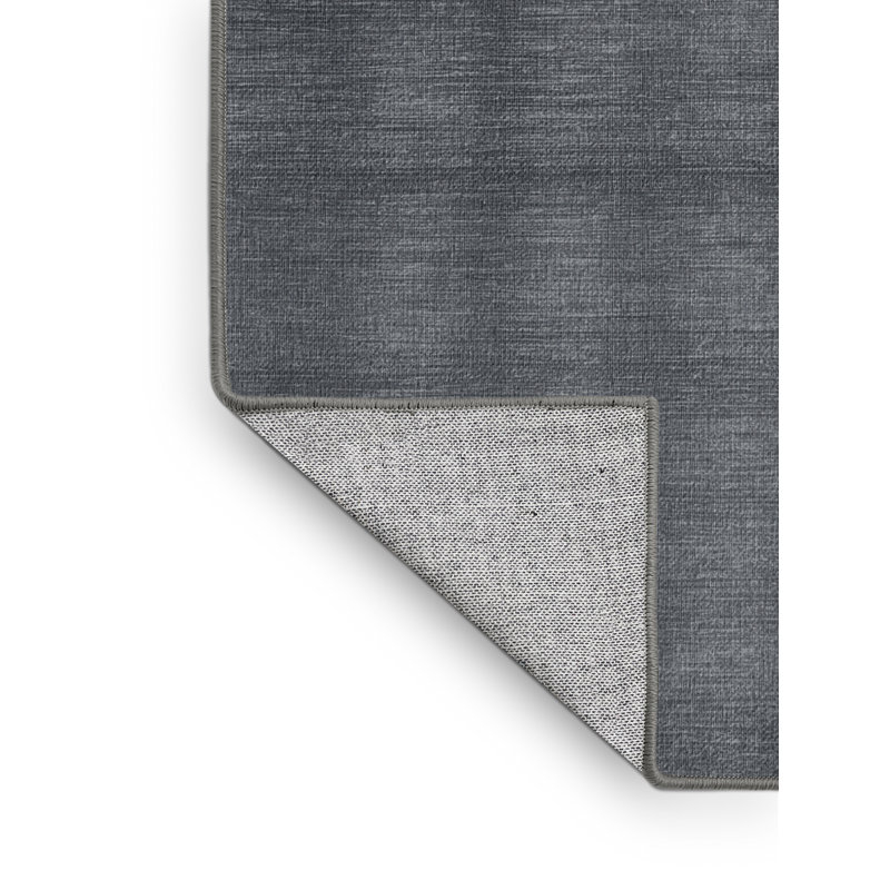 Machine Washable Solid Gray Area Rug, Square 4'