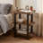 Solid Wood Farmhouse End Table with Storage, 20"W