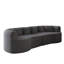 Canapé modulaire incurvé surdimensionné, 106,3 pouces, très grand canapé moderne sans os avec 6 coussins en chenille et mousse à mémoire de forme à assise profonde-743937664