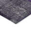 Tapis noir / mauve / gris en polyester tissé à la machine Ayush-2051294453
