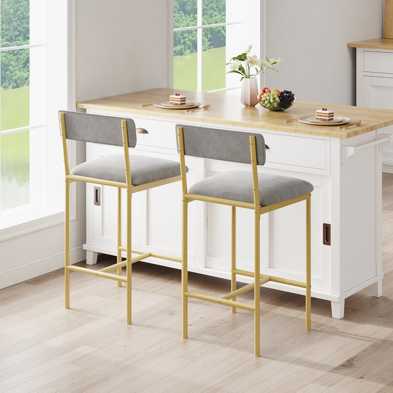 Counter Stool with Metal Frame
