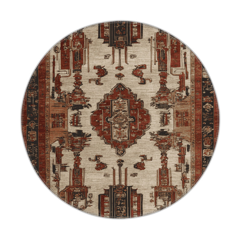 Tapis intérieur et extérieur ArtDeco, Rond 5 pi