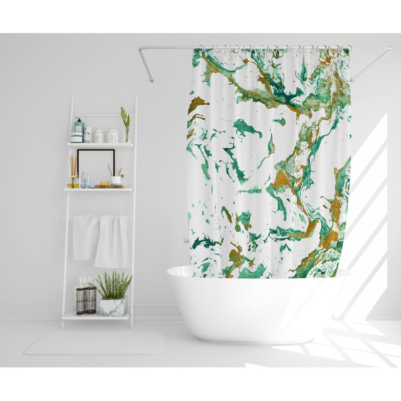 Ludie Polyester Shower Curtain, 168cm H x 168cm W