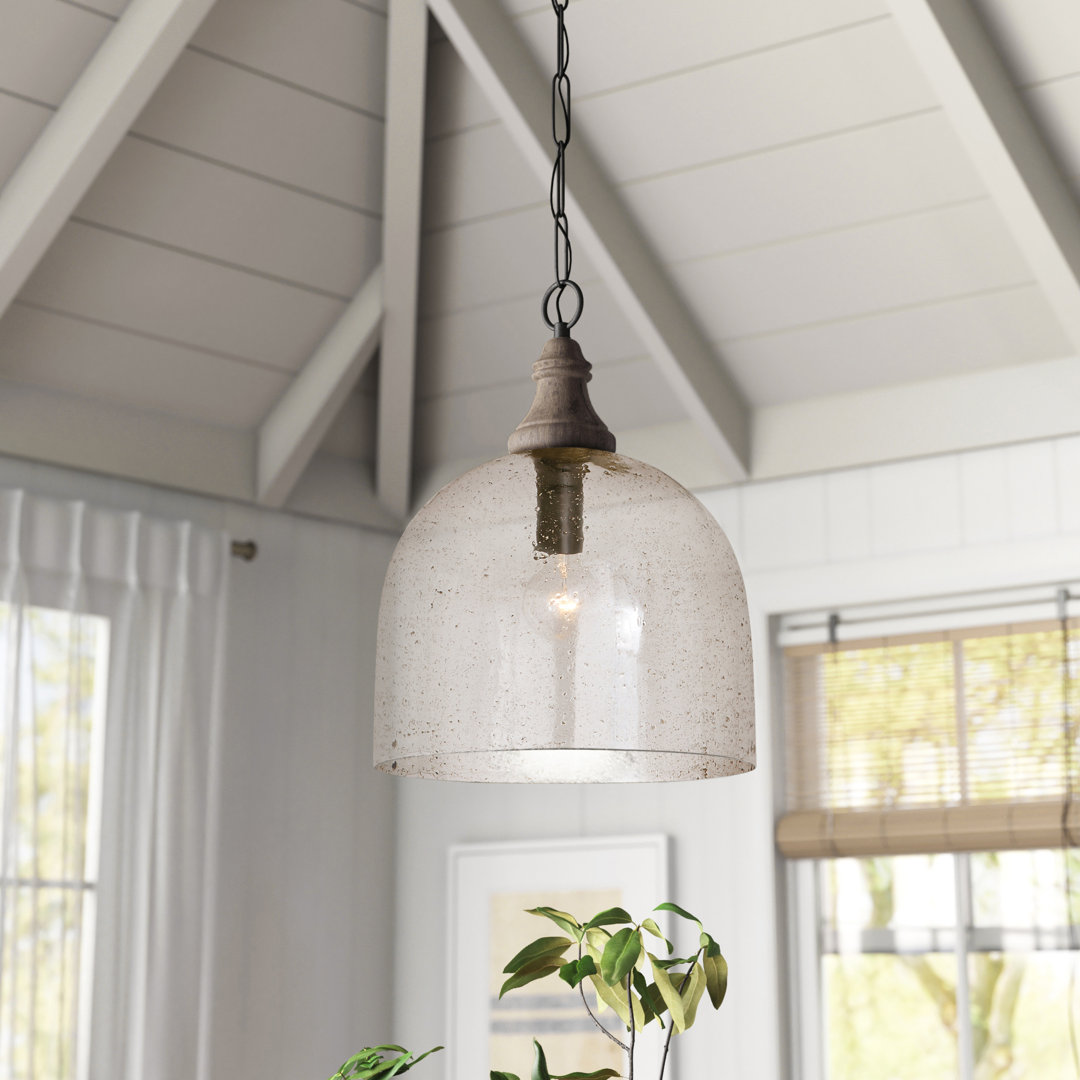 Balzer 1 - Light Dark Pewter/Brown Single Pendant Beachcrest Home™ Shade 
