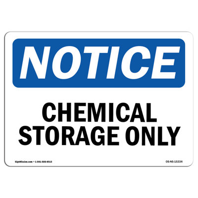 Chemical Storage Only Sign