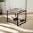 Rustic Rectangle Side Table with Storage, End Accent Tables, Living Room Furniture