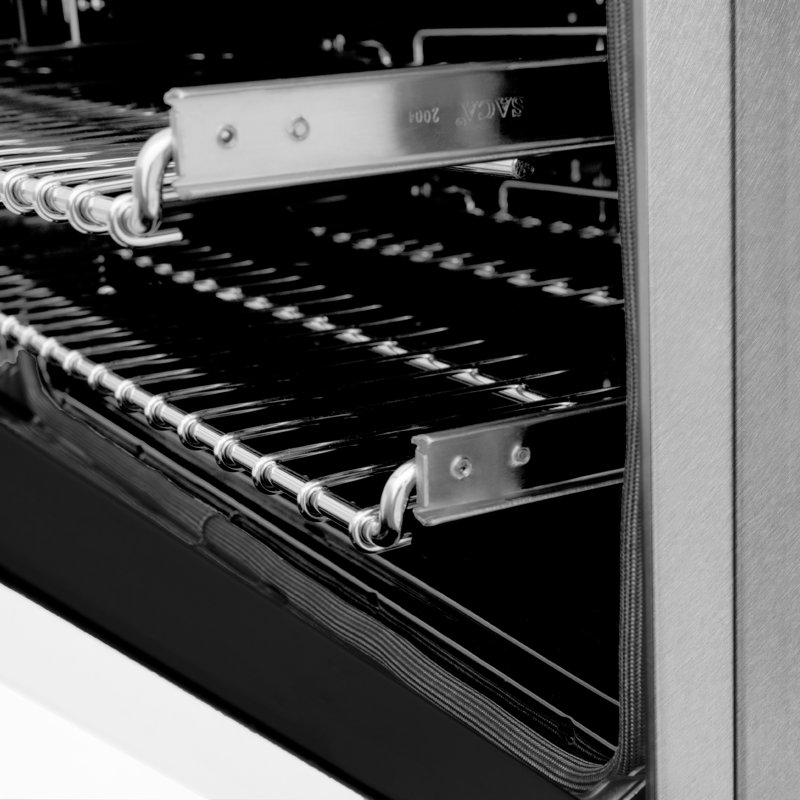 ZLINE 30" Legacy Dual Fuel Range, White Matte Satin Stainless Steel