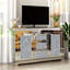 145cm Wide 3 Drawer Mirrored Glass Sideboard