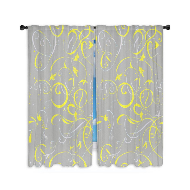 Paire de rideaux obscurcissant en polyester Rabeya, L 40 po x L 63 po