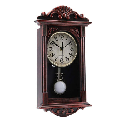 16'' Bronze Retro Quartz Pendulum Wall Clock 