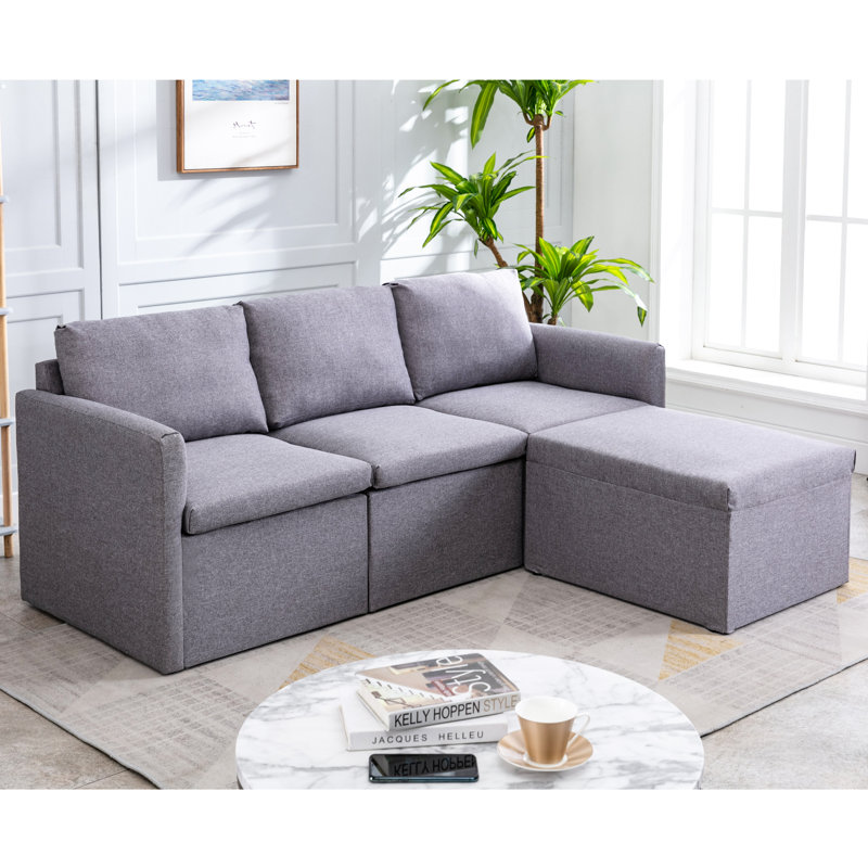 Briseida Reversible Modular Corner Sofa, Dark Grey