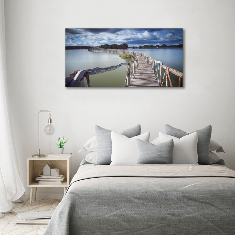 Wooden Bridge - Wrapped Canvas Print
