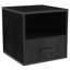 Table d'appoint empilable avec tiroir, noir-1740237512