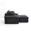 Méridienne l 49,6 po, fauteuil d'appoint modulaire rembourré de mousse avec repose-pieds-135847619