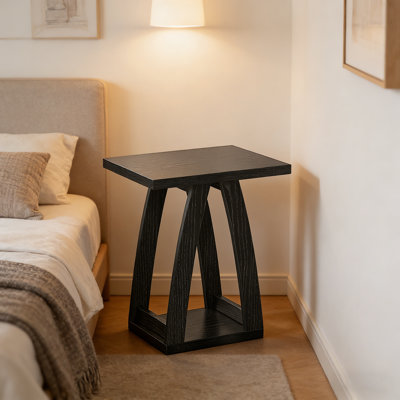 Table de chevet moderne en bois pour chambre à coucher, table d'appoint avec tablette pour le salon, table de chevet pratique