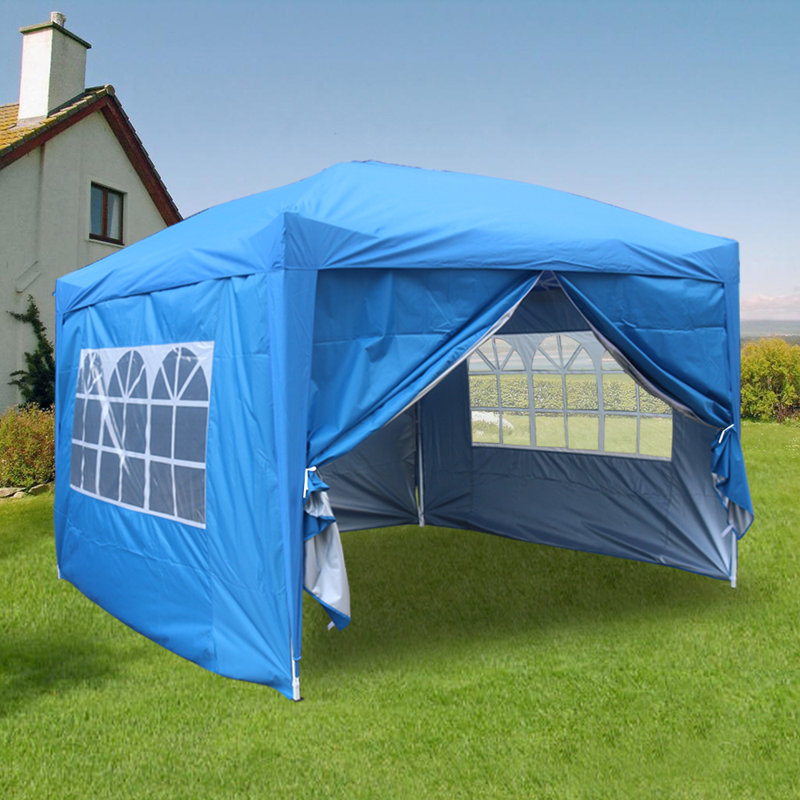 Isgro 3m x 3m Metal Pop-Up Gazebo, Blue
