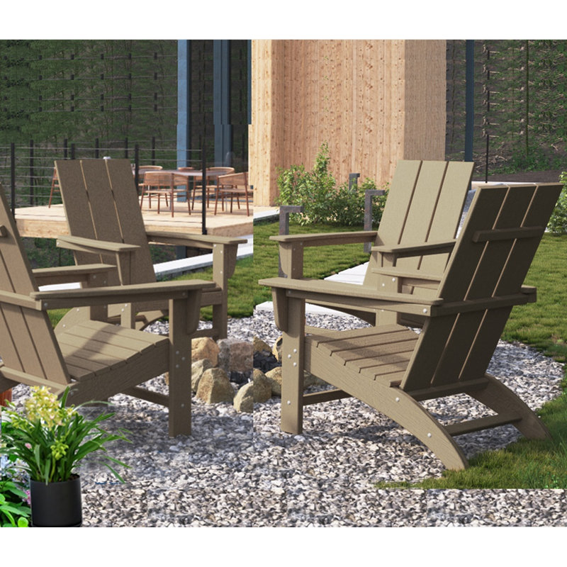 Chaise Adirondack en plastique / résine Barbour Greenture, Bois patiné
