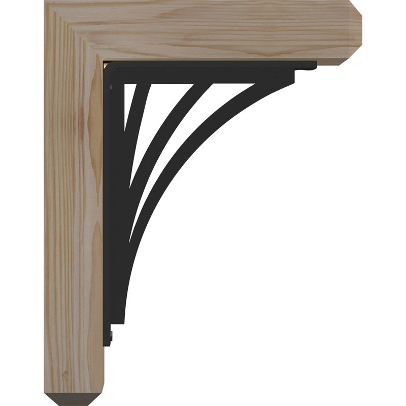 Support de fixation simple 4 po Nevio, 16"H x 13 1/2"D, Cèdre rouge de l'Ouest l 4 po x T 4 po (sciage br