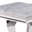Table de bout gris clair et argent