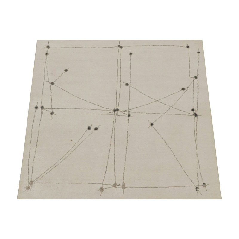 One-of-a-Kind 4'2" Hand Knotted Area Rug