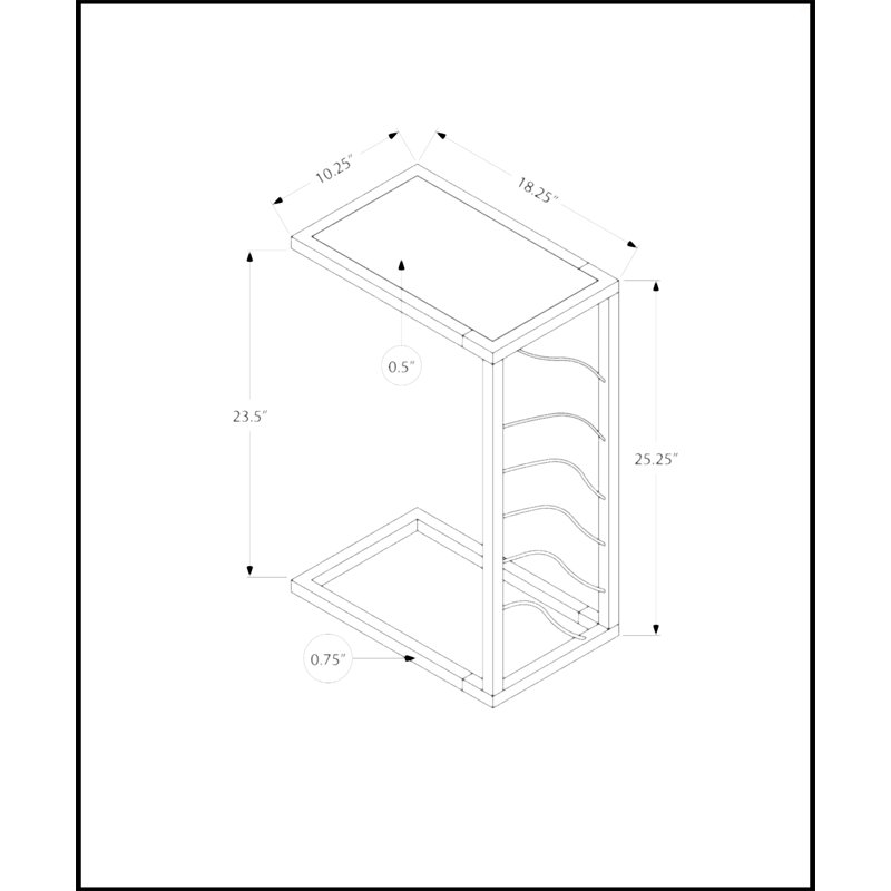 Rectangular Accent Table, White