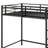 Designs Twin Metal Loft Bed With Storage Ladder-259328910