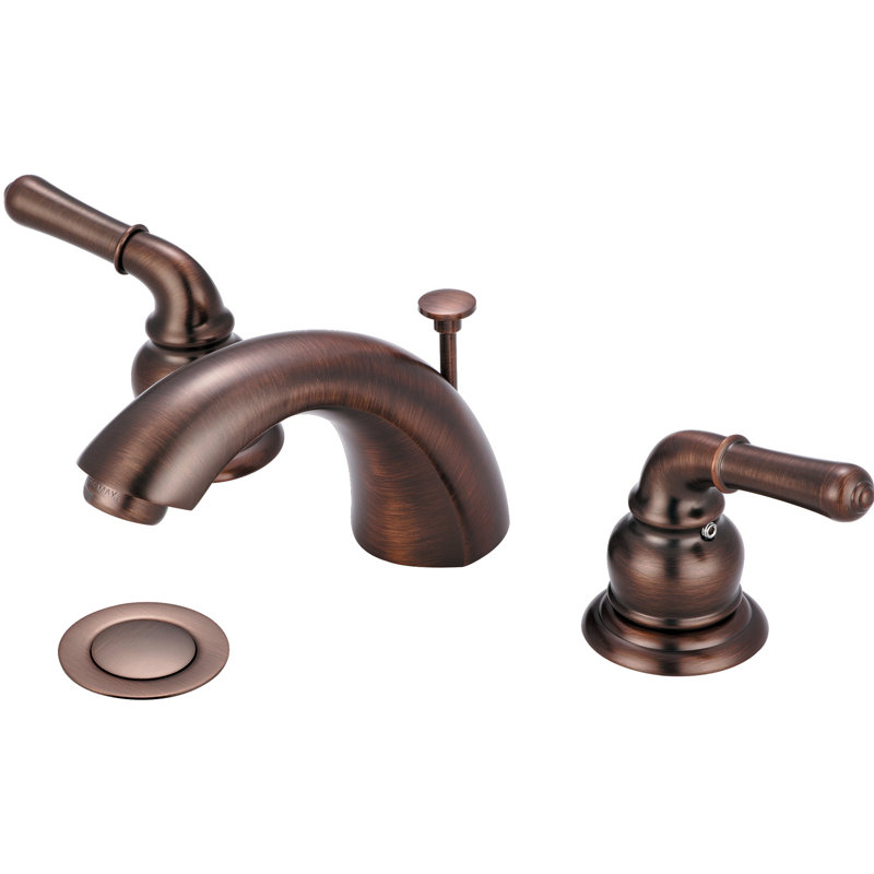 Robinet de salle de bain espacé avec ensemble de drain, Bronze huilé