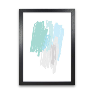 Mint Scribbles Drawings 1 Piece Wall Art
