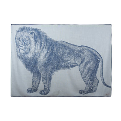 Jeté en laine lion