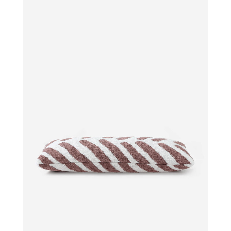 Tulum Lumbar Pillow Cover & Insert, Rose/Off White Geometric