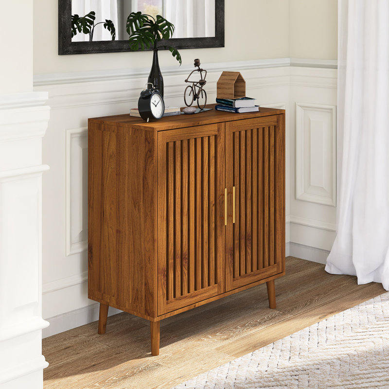 Buffet 31,5 "en bois de style campagnard avec tablette réglable