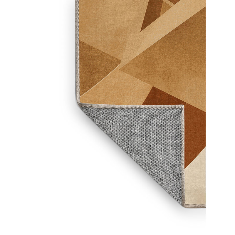 Tapis moderne et contemporain lavable à la machine avec imprimante 3D Parlin beige, 8 x 10