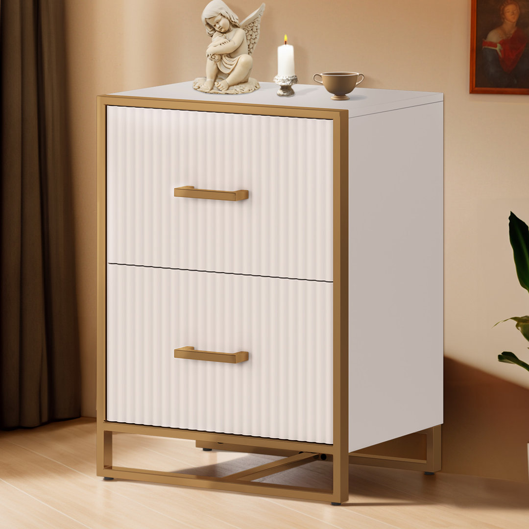 19.49'' Wide 2 -Drawer File Cabinet Edrosie Inc