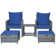 Ensemble de conversation pour terrasse 2 personnes avec coussins et repose-pieds Mapleview