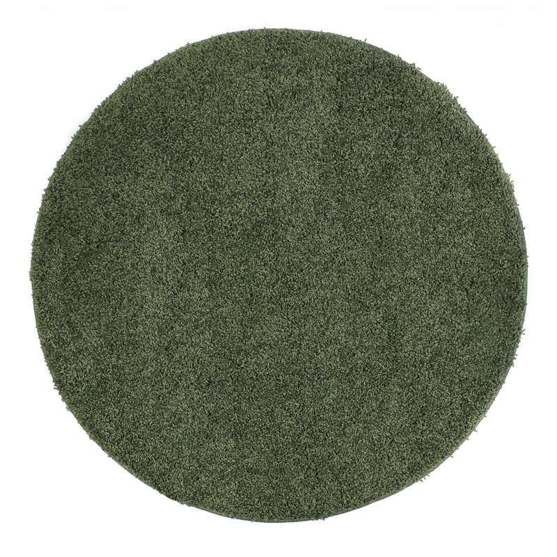 Forest Green Shaggy , Round 100cm